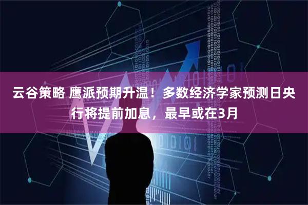 云谷策略 鹰派预期升温！多数经济学家预测日央行将提前加息，最早或在3月